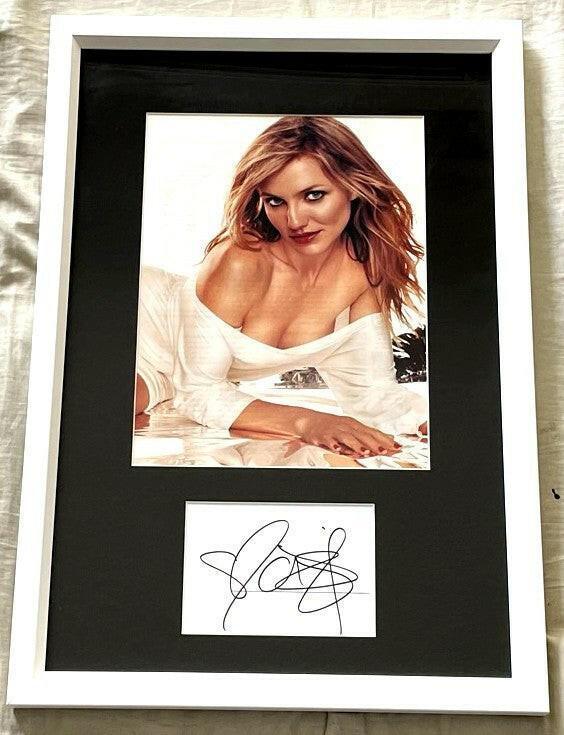 Cameron Diaz autograph framed Maxim magazine sexy cleavage photo JSA - AutographsForSale.com