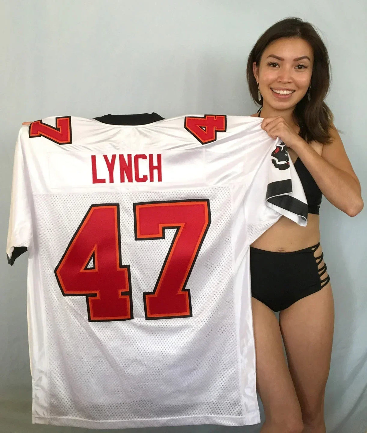 John Lynch Tampa Bay Buccaneers Reebok white jersey NEW - AutographsForSale.com