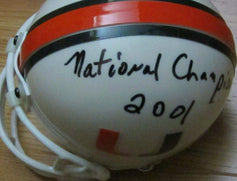 Larry Coker signed Miami Hurricanes mini helmet w/ 2001 National Champions JSA - AutographsForSale.com
