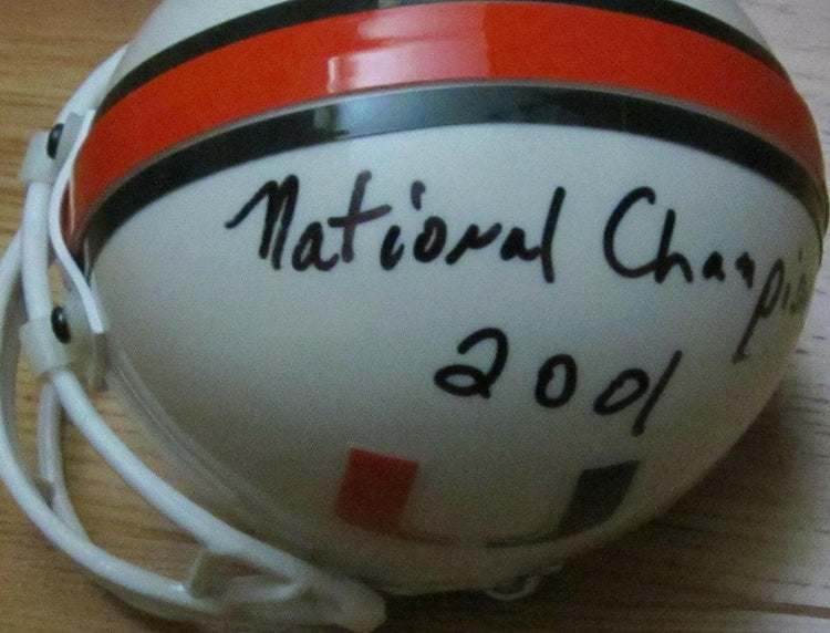 Larry Coker signed Miami Hurricanes mini helmet w/ 2001 National Champions JSA - AutographsForSale.com