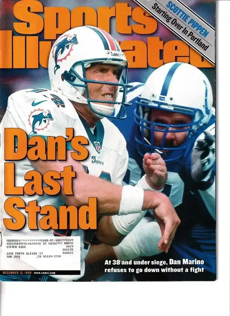 Dan Marino Miami Dolphins December 1999 Sports Illustrated magazine - AutographsForSale.com