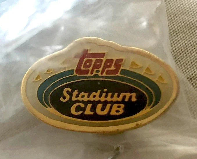 Topps Stadium Club trading cards logo 90s gold lapel pin NEW - AutographsForSale.com