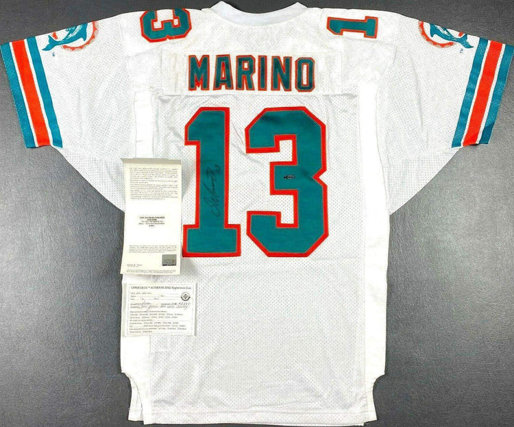 Dan Marino signed Dolphins 1996 Wilson Pro Line game model white jersey UDA - AutographsForSale.com