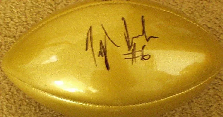 Taylor Jacobs Florida Gators signed NFL full size replica gold football - AutographsForSale.com