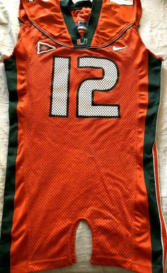 Marc Guillon Miami Hurricanes 2002 Nike game worn jersey - AutographsForSale.com