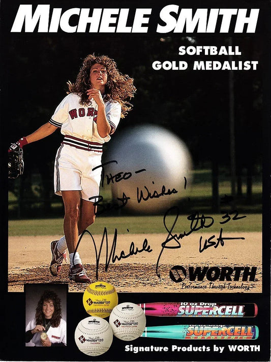 Michele Smith signed Worth 8x11 promotional photo (to Theo) - AutographsForSale.com