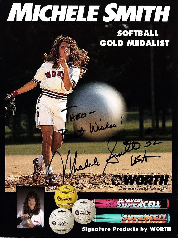 Michele Smith signed Worth 8x11 promotional photo (to Theo) - AutographsForSale.com