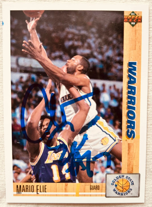 Mario Elie autographed Warriors 1991-92 Upper Deck Rookie Card - AutographsForSale.com