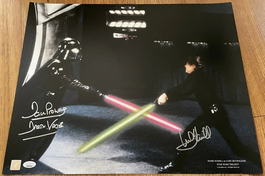 Mark Hamill & Dave Prowse signed Star Wars Return of Jedi 16x20 poster JSA - AutographsForSale.com