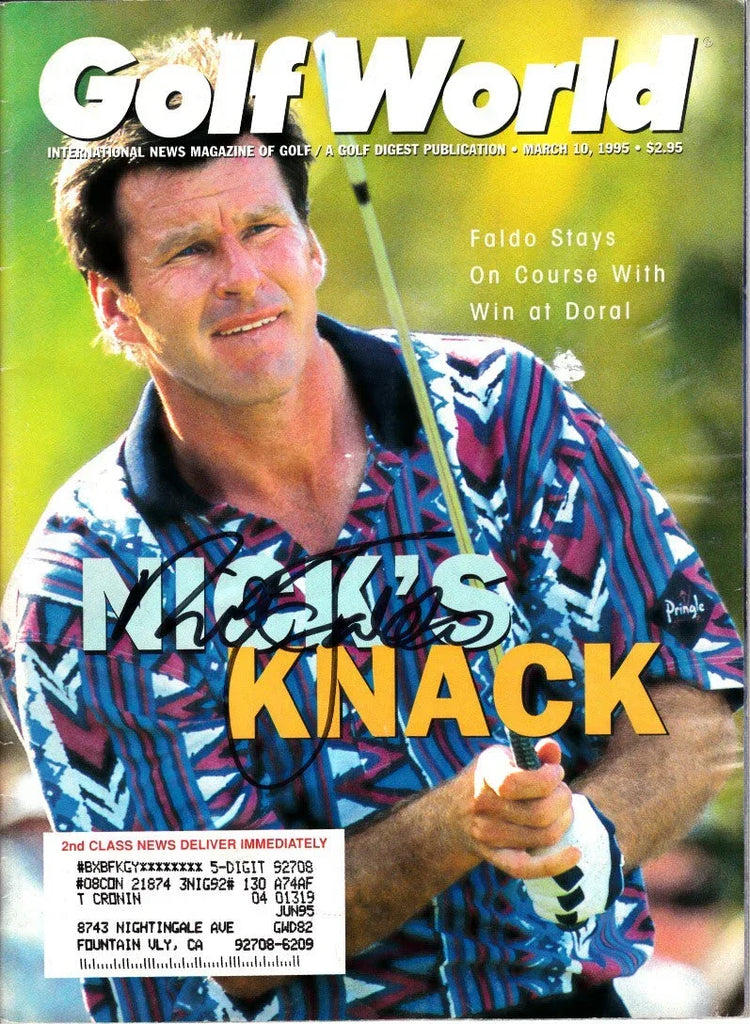 Nick Faldo autographed 1995 Golf World magazine issue - AutographsForSale.com