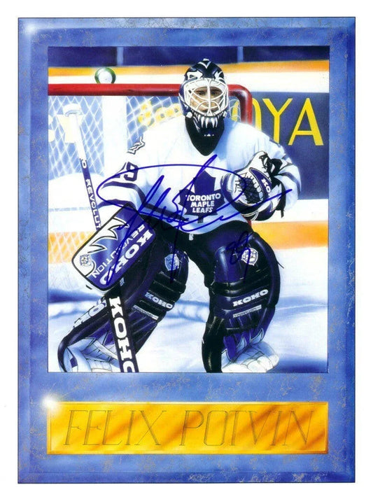 Felix Potvin signed Toronto Maple Leafs Beckett hockey art cover - AutographsForSale.com