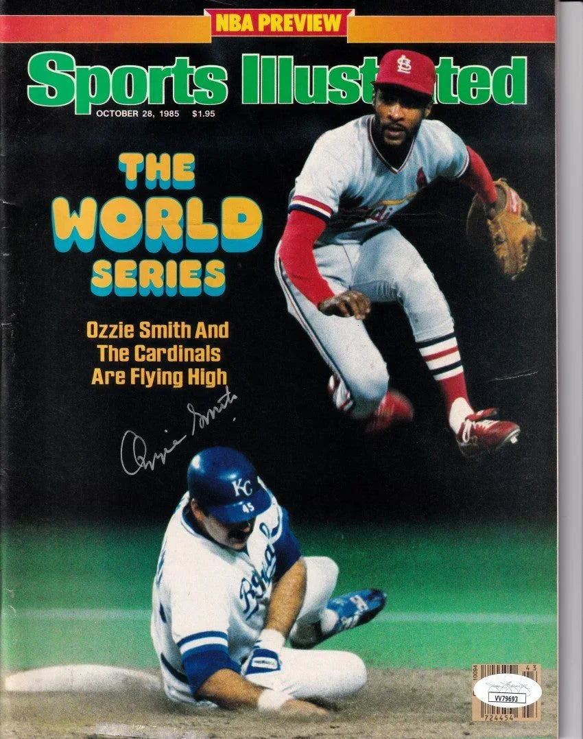 Ozzie Smith autographed St. Louis Cardinals 1985 World Series Sports Illustrated magazine JSA - AutographsForSale.com