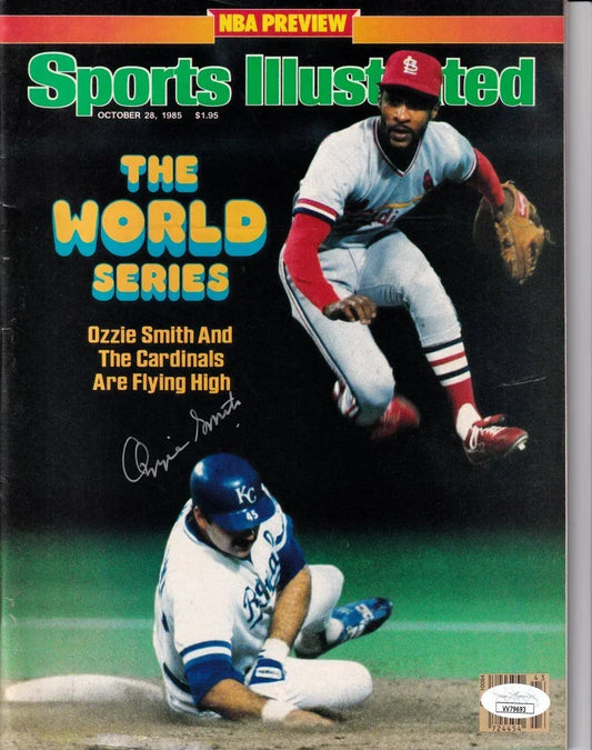 Ozzie Smith autographed St. Louis Cardinals 1985 World Series Sports Illustrated magazine JSA - AutographsForSale.com