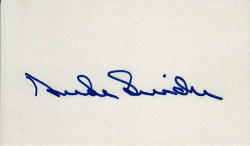 Duke Snider autographed 3x5 index card Brooklyn Dodgers - AutographsForSale.com