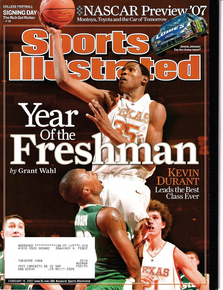 Kevin Durant Texas Longhorns 2007 Sports Illustrated 1st cover - AutographsForSale.com