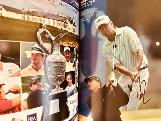 2005 British Open golf program autographed by 13 John Daly Sergio Garcia Padraig Harrington Mark O'Meara - AutographsForSale.com