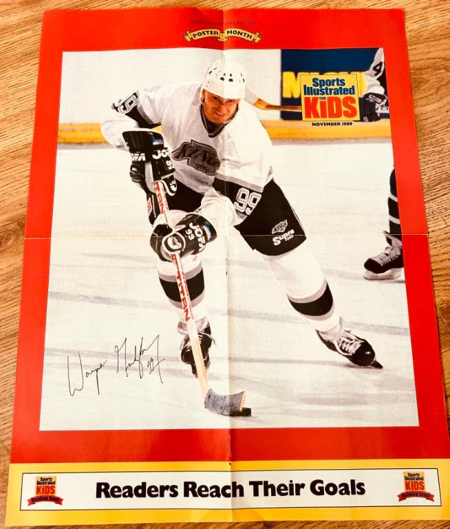 Wayne Gretzky Los Angeles Kings 1989 Sports Illustrated for Kids 16x21 foldout poster - AutographsForSale.com