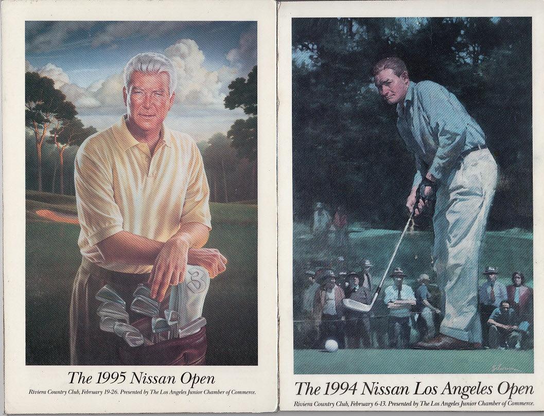 1994 1995 1996 1997 LA Nissan Open golf program mounted covers Byron Nelson Billy Casper - AutographsForSale.com