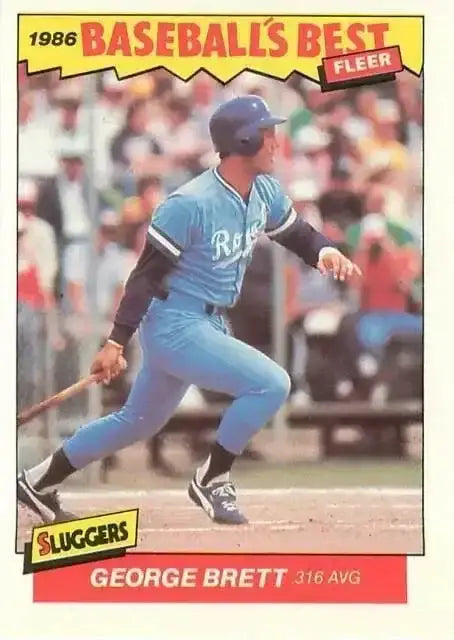George Brett KC Royals 1986 Fleer Sluggers vs Pitchers card - AutographsForSale.com