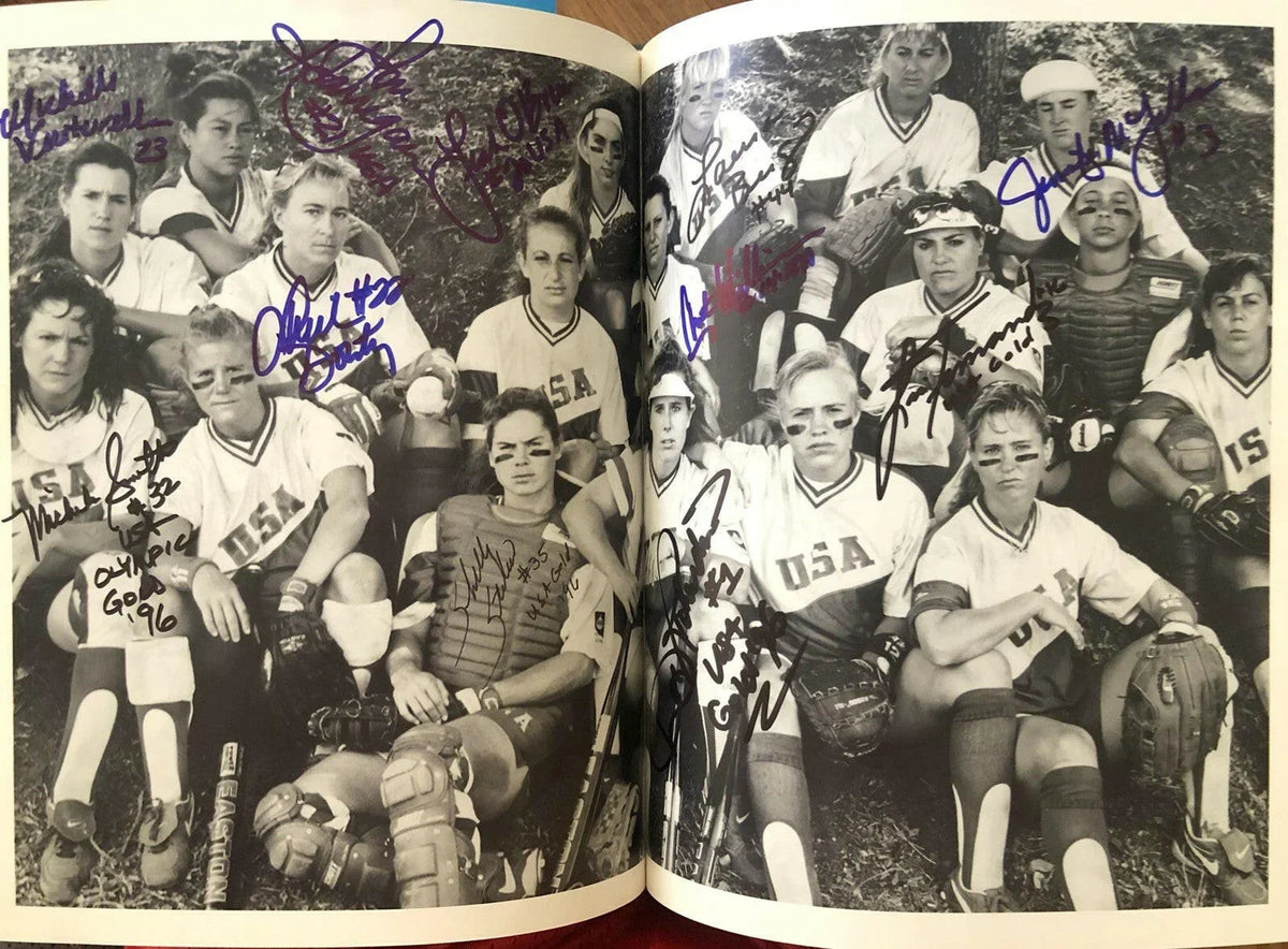 1996 US Olympic book signed by Gold Medal Soccer & Softball teams JSA - AutographsForSale.com