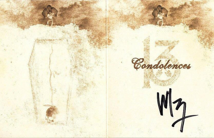 Wednesday 13 autographed Condolences album 2018 promotional card - AutographsForSale.com