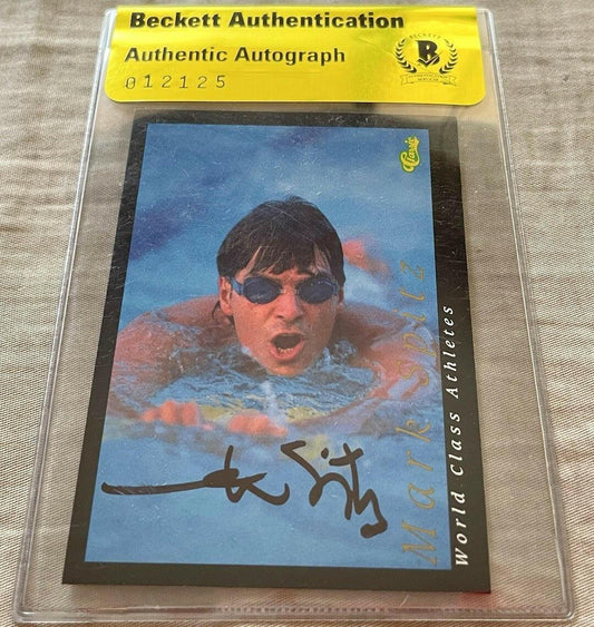 Mark Spitz signed 1992 Classic World Class Athletes card BAS certified - AutographsForSale.com