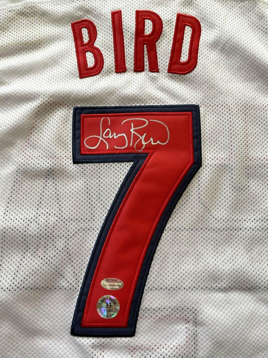 Larry Bird autographed 1992 USA Dream Team Nike white jersey (Schwartz) - AutographsForSale.com