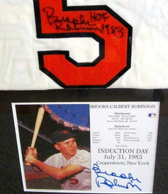 Brooks Robinson signed Orioles 1966 Mitchell & Ness jersey & photo framed JSA - AutographsForSale.com