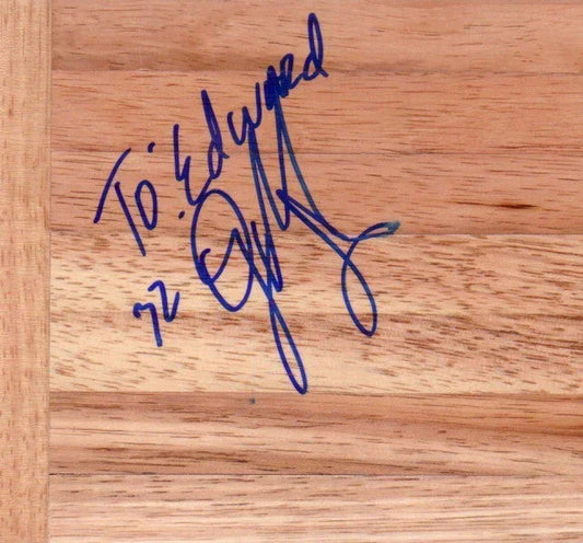 O.J. Mayo signed basketball wood floor to Edward USC Memphis Grizzlies - AutographsForSale.com
