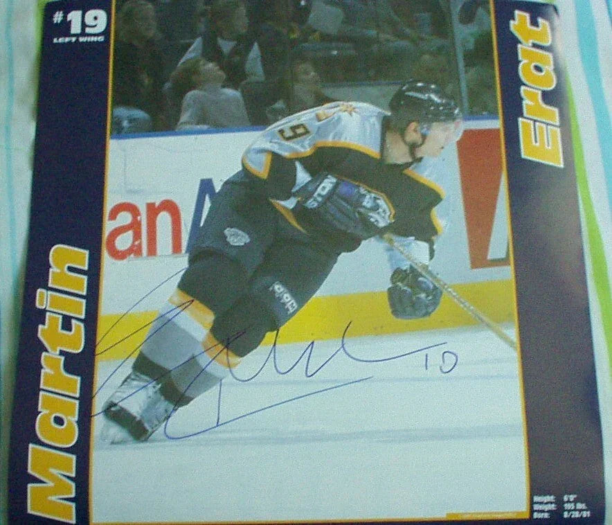 Martin Erat autographed Nashville Predators calendar photo - AutographsForSale.com