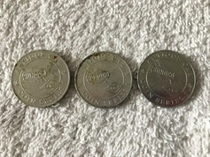3 different Sunoco 1969 Antique Car aluminum coins - AutographsForSale.com