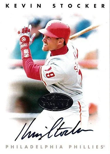 Kevin Stocker certified autograph Philadelphia Phillies 1996 Leaf Signature card - AutographsForSale.com