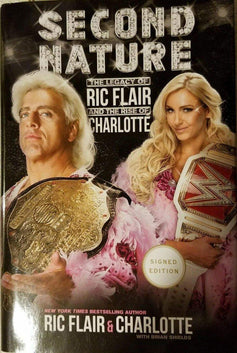 Ric Flair and Charlotte Flair autographed Second Nature hardcover book JSA - AutographsForSale.com
