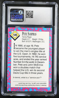 Pete Sampras 1993 Sports Illustrated for Kids tennis card CSG graded 8.5 - AutographsForSale.com