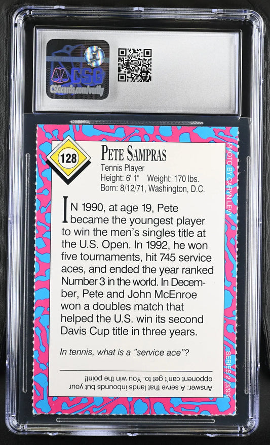 Pete Sampras 1993 Sports Illustrated for Kids tennis card CSG graded 8.5 - AutographsForSale.com