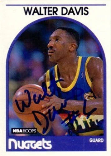 Walter Davis autographed Denver Nuggets 1989-90 Hoops card - AutographsForSale.com