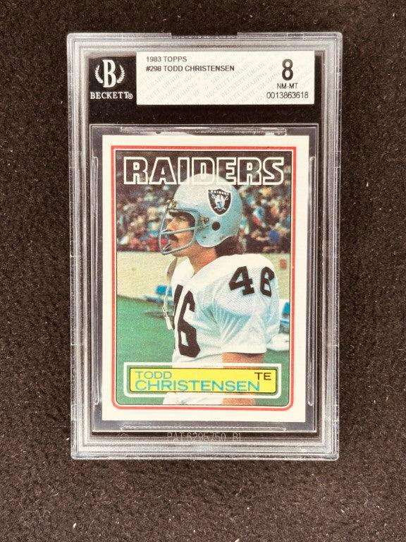 Todd Christensen Raiders 1983 Topps RC BGS 8 NmMt - AutographsForSale.com