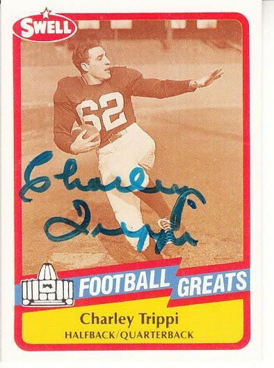 Charley Trippi signed 1989 Swell Football Hall of Fame card - AutographsForSale.com