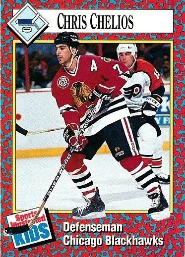 Chris Chelios Blackhawks 1991 & 1997 SI for Kids cards - AutographsForSale.com