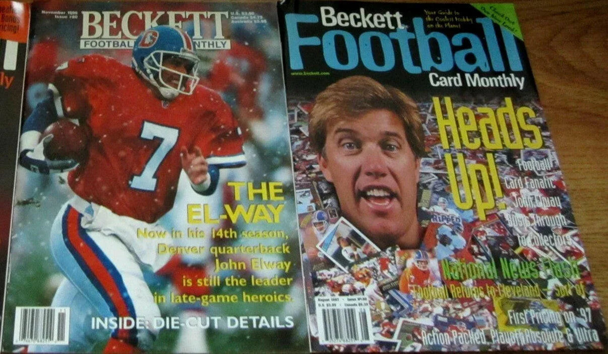 2 John Elway Denver Broncos Beckett Football magazines - AutographsForSale.com