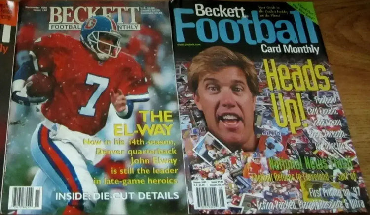 2 John Elway Denver Broncos Beckett Football magazines - AutographsForSale.com