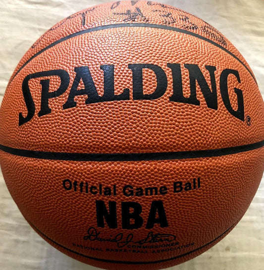 Alonzo Mourning signed Spalding NBA game model basketball JSA Heat - AutographsForSale.com