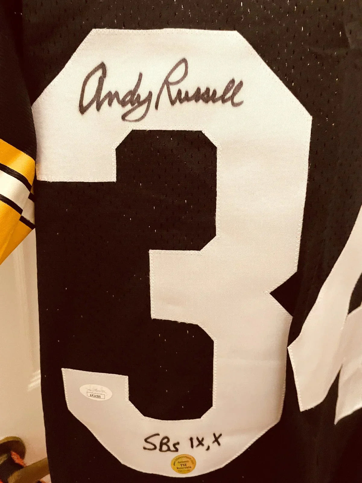 Andy Russell signed Steelers Starter jersey w/ SBs IX X JSA - AutographsForSale.com