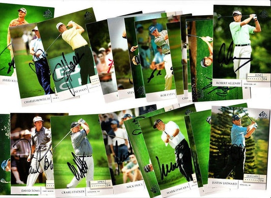 20 signed 2004 SP Signature PGA Tour golf cards Justin Leonard Mark O'Meara Nick Price Craig Stadler - AutographsForSale.com