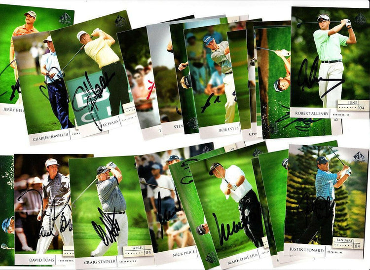 20 signed 2004 SP Signature PGA Tour golf cards Justin Leonard Mark O'Meara Nick Price Craig Stadler - AutographsForSale.com