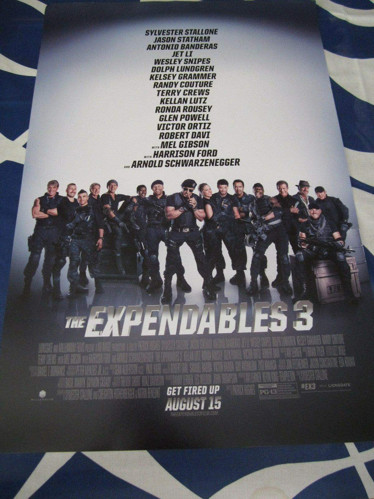 Expendables 3 Cast mini 13x20 movie poster - AutographsForSale.com