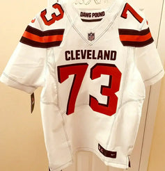 Joe Thomas Cleveland Browns 2017 LAST SEASON Nike Elite white game model jersey NEW - AutographsForSale.com