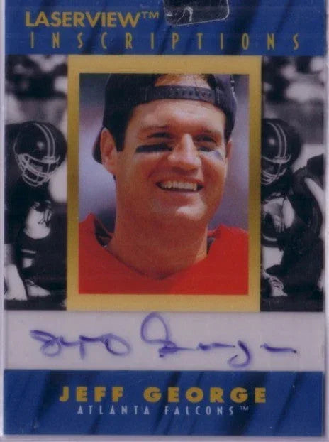 Jeff George certified signed Atlanta Falcons 1996 Pinnacle Inscriptions card - AutographsForSale.com