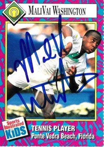 Malivai Washington autographed 1993 Sports Illustrated For Kids tennis card - AutographsForSale.com