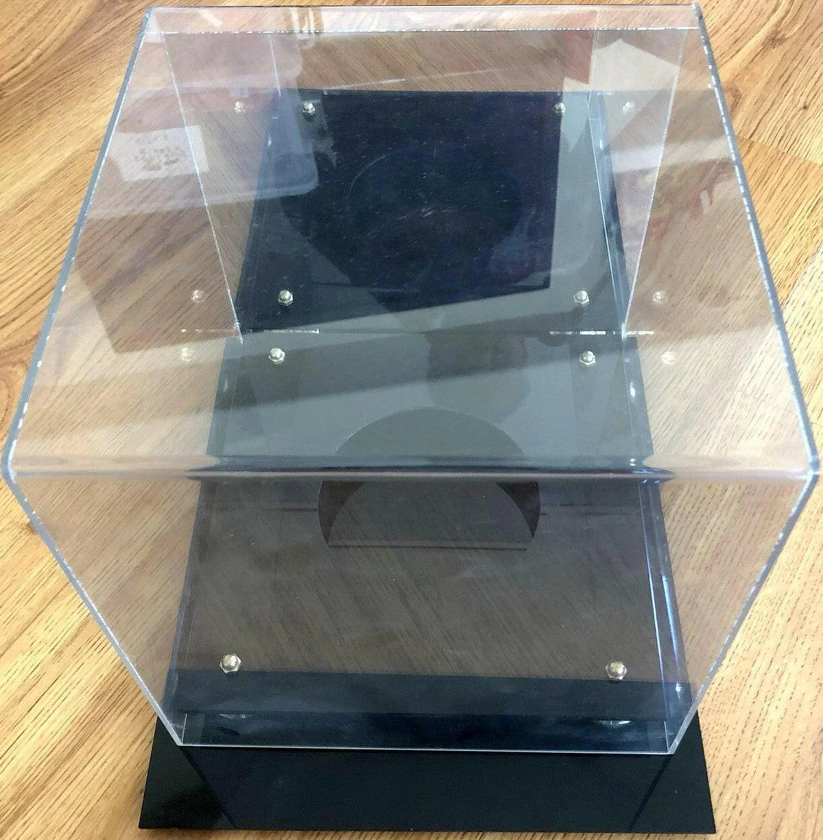 Basketball Acrylic Display Case with Mirrored Back Used - AutographsForSale.com